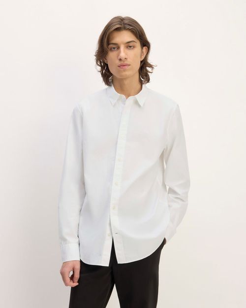 Camicia Popeline Slim Bianca