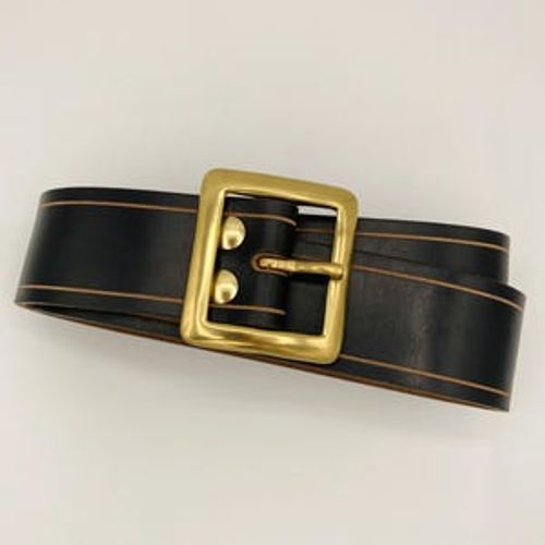 Cintura in Pelle Fibbia Oro