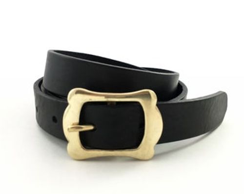 Cintura in Pelle Fibbia Oro